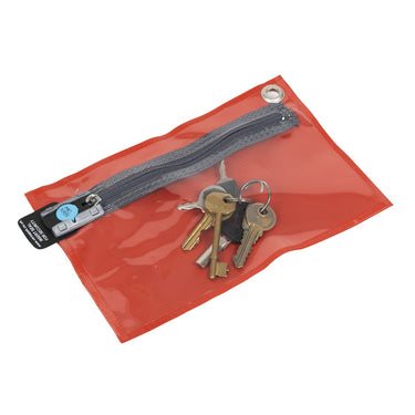 Versapak Key Storage Wallet - Clear Front (A5) Button Red